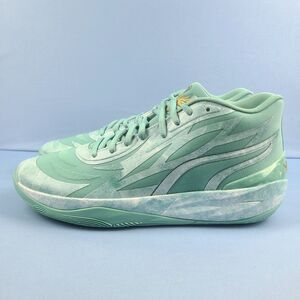 Puma MB.02 Mens Size 14 Lamelo Ball Lunar New Year Jade Green Gold 378284-01
